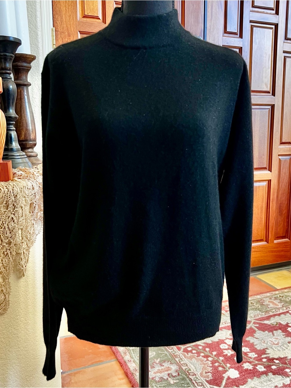 Danielle Martin Women Cashmere Turtleneck Long Sleeve Pullover Sweater Size L